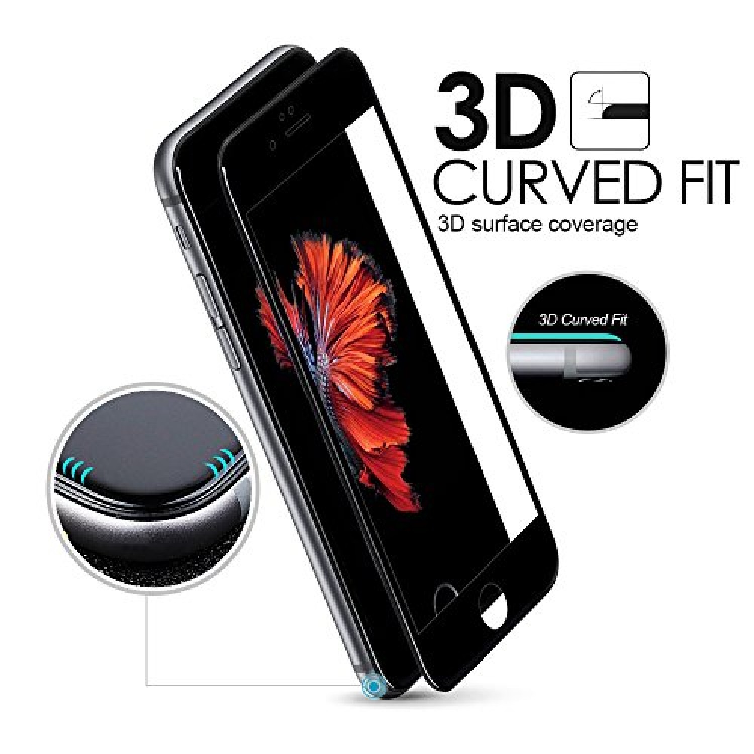 Iphone 7 Screen Protector 3d Glass Phone 7 3d Full Coverage