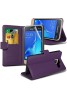 Samsung Galaxy S4 Pu Leather Book Style Wallet Case with free  Stylus-Purple