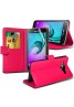 Samsung Galaxy J3 Pu Leather Book Style Wallet Case with free  Stylus-Pink