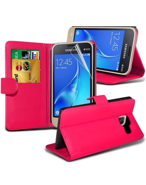 Samsung Galaxy Alpha Pu Leather Book Style Wallet Case with Mini Stylus Stylus-Pink