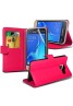 Samsung Galaxy S4 Pu Leather Book Style Wallet Case with free  Stylus-Pink