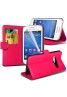 Samsung Galaxy Ace 2 Pu Leather Book Style Wallet Case with free  Stylus-Pink