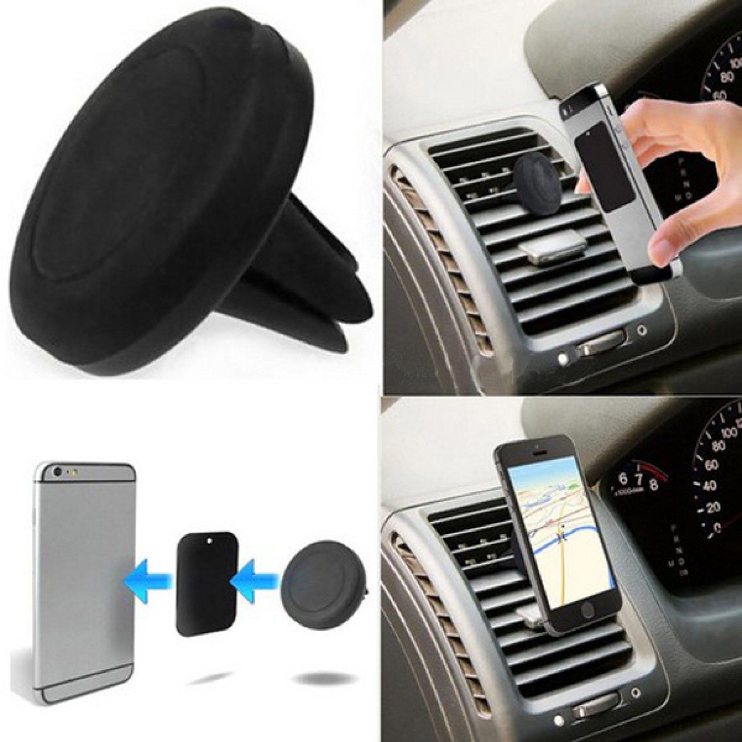 Bwen Fit for 2014-2018 Audi A6 Phone Holder for Car Mini Aluminium Sliver Air Vent Mount Holder Cradle for Smartphone 4 to 7,Fit for iPhone,Samsung Galaxy,Google,LG,Huawei,LG,Sony,Nokia 