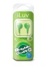 Universal iLuv (Bubble Gum2) Green In Ear Audio Stereo 3.5mm Jack Earphone Headset Headphones Ear buds Hands for Smartphone, Tab for All Devices,Smartphones,Tablets.PC