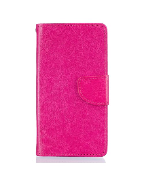 Huawei Y6 Pu Leather Wallet Folio Case with Credit Cards Slots and Adjustable Positioning Stand-Pink