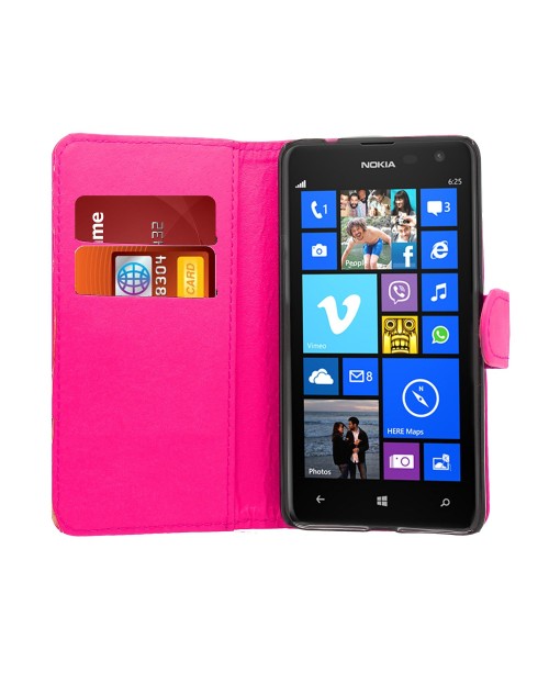 Microsoft Lumia 950 Pu Leather Book Style Wallet Case with Mini Stylus Stylus-Pink