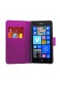 Microsoft Lumia 640 Glitter  Pu Leather Book Style Wallet Case with free  Stylus-Purple