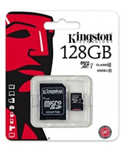 128GB Kingston MICRO SDHC MEMORY CARD WITH SD ADAPTER TF HC MICROSD