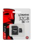 32GB Kingston MICRO SDHC MEMORY CARD WITH SD ADAPTER TF HC MICROSD
