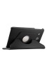 Samsung Galaxy Tab E 9.6 Case Cover - Premium Vegan Leather 360 Degree Rotating Swivel Stand for Samsung Tab E SM-T560 / T561 / T565 9.6-Inch Tablet(Black)
