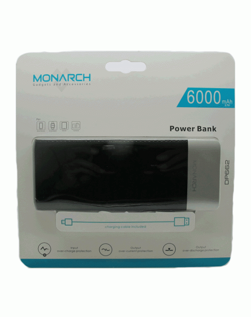 Monarch 6000mAh (Duo-Output 3.4A Output) Smart USB Portable Charger External Battery Power Bank with Smart Charging Technology For Android Smart Phones and Tablets