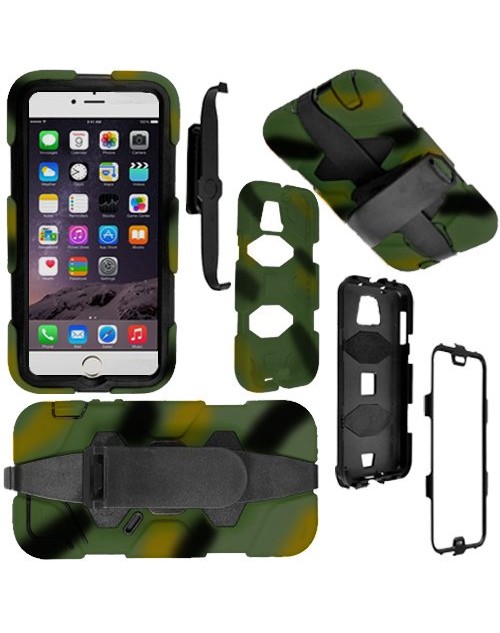 Samsung Galaxy S5 Heavy Duty Military Shockproof with built in shield Case-Camoflage