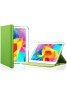 Samsung Galaxy Tab 3/LTE SM-T110 7.0" 360 Rotaing Pu Leather with Viewing Stand Plus Free Stylus Case Cover-Green