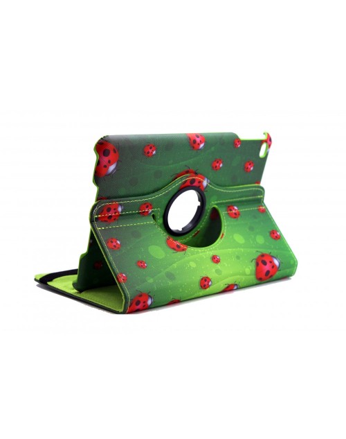 Apple iPad 4 Printed 360 Rotaing Pu Leather with Viewing Stand Plus Free Stylus Case Cover for Apple iPad 4-Lady Bird