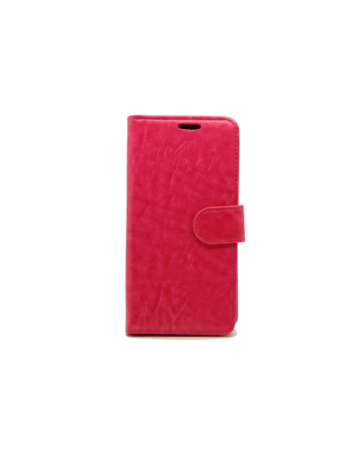 LG-K8 Pu Leather Wallet Folio Case with Credit Cards Slots and Adjustable Positioning Stand-Pink