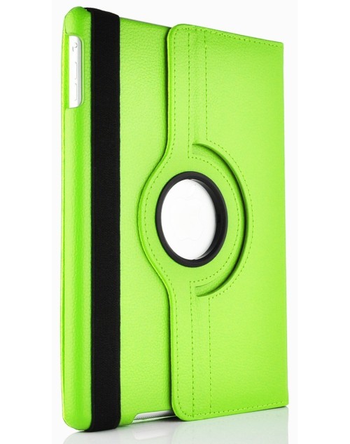 Apple iPad Air 2 360 Rotaing Pu Leather with Viewing Stand Plus Free Stylus Case Cover for Apple iPad Air 2-Green