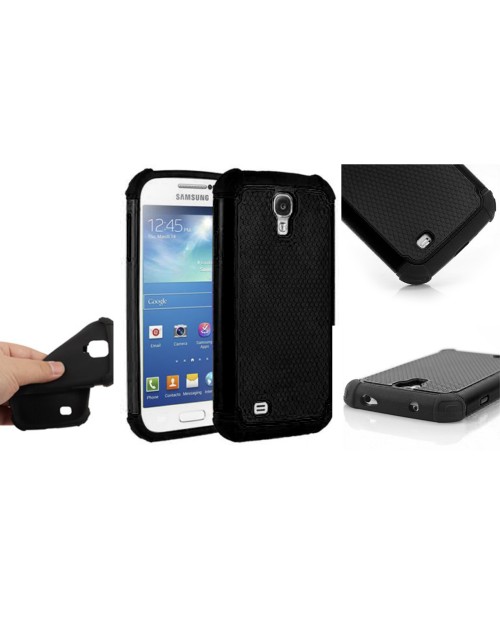 Samsung Galaxy Mini S5 Heavy Duty Military Shockproof Hard Back gripping Textured Case Black