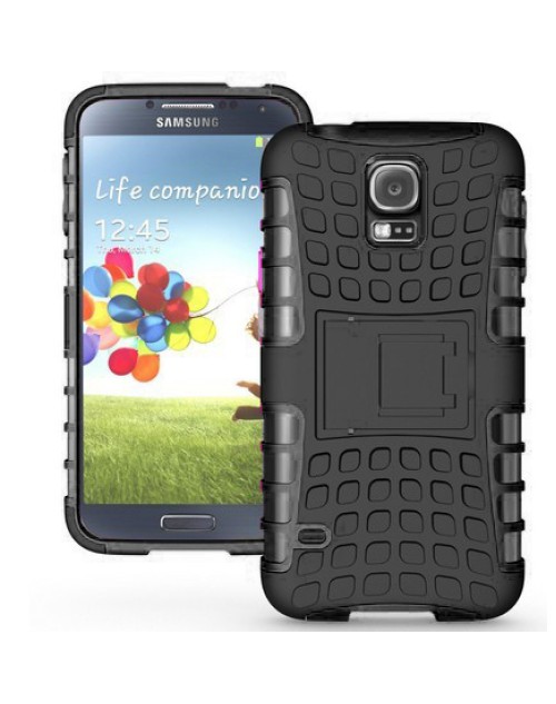 Samsung Galaxy S5 Mini Heavy Duty Shockproof Miltary Hard Back Case with Gripping Texture-Black