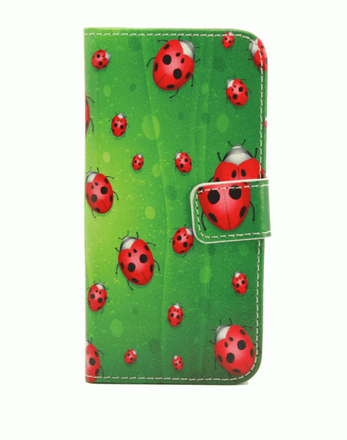 iPhone 6 / 6s (4.7) Pu Leather Book Wallet Style Case with Adjustable Viewing Stands & Card Slots-Lady Birds