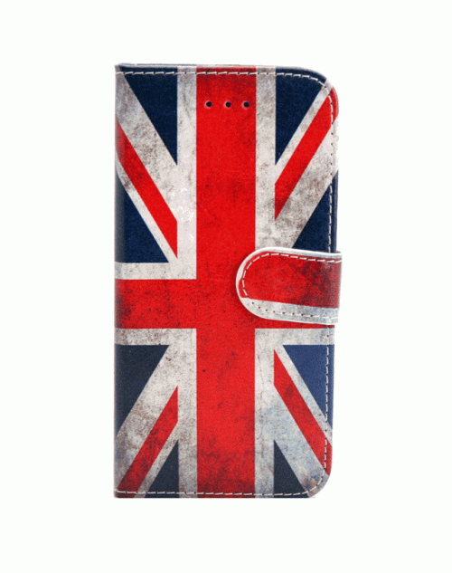 iPhone 6 / 6s (4.7) Pu Leather Book Wallet Style Case with Adjustable Viewing Stands & Card Slots-UK Flag