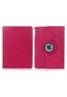 Apple iPad 3 360 Rotaing Pu Leather with Viewing Stand Plus Free Stylus Case Cover for Apple iPad 3-Pink