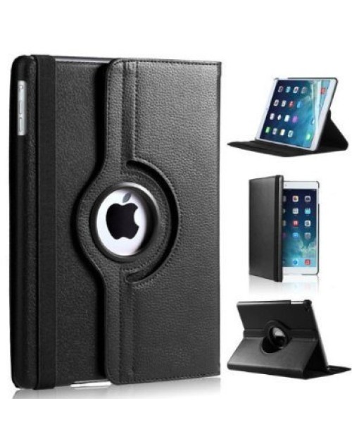 Apple iPad Air 2 360 Rotaing Pu Leather with Viewing Stand Plus Free Stylus Case Cover for Apple iPad Air 2-Black