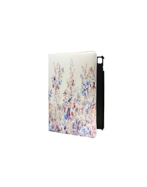 Apple iPad 4 Printed 360 Rotaing Pu Leather with Viewing Stand Plus Free Stylus Case Cover for Apple iPad 4-Rose Bushes