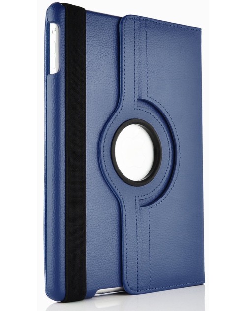 Apple iPad 3 360 Rotaing Pu Leather with Viewing Stand Plus Free Stylus Case Cover for Apple iPad 3-Dark Blue