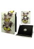 Apple iPad Air 2 Printed 360 Rotaing Pu Leather with Viewing Stand Plus Free Stylus Case Cover for Apple iPad Air 2-Yellow Butterflies