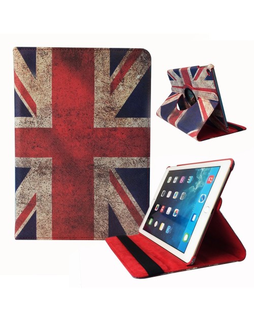 Apple iPad Mini 1/2/3 360 Rotaing Pu Leather with Viewing Stand Plus Free Stylus Case Cover-Union Jack