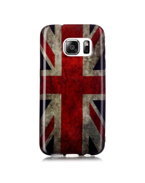 Samsung Galaxy S6 Edge Case, Soft Rubber TPU Gel Silicone Case Back Protective Cover Skin for Samsung Galaxy S6 Edge-UK Flag