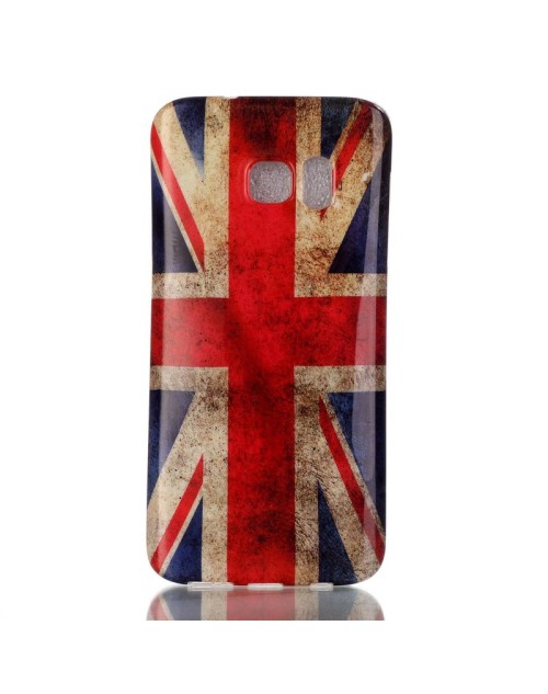 Samsung Galaxy A7 Case, Soft Rubber TPU Gel Silicone Case Back Protective Cover Skin for Samsung Galaxy A7-UK Flag